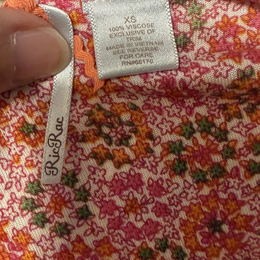 Anthropologie Ric Rac Baby Doll‎ Top Womens XS Brown Floral Lace Y2K Festival - Picture 6 of 11